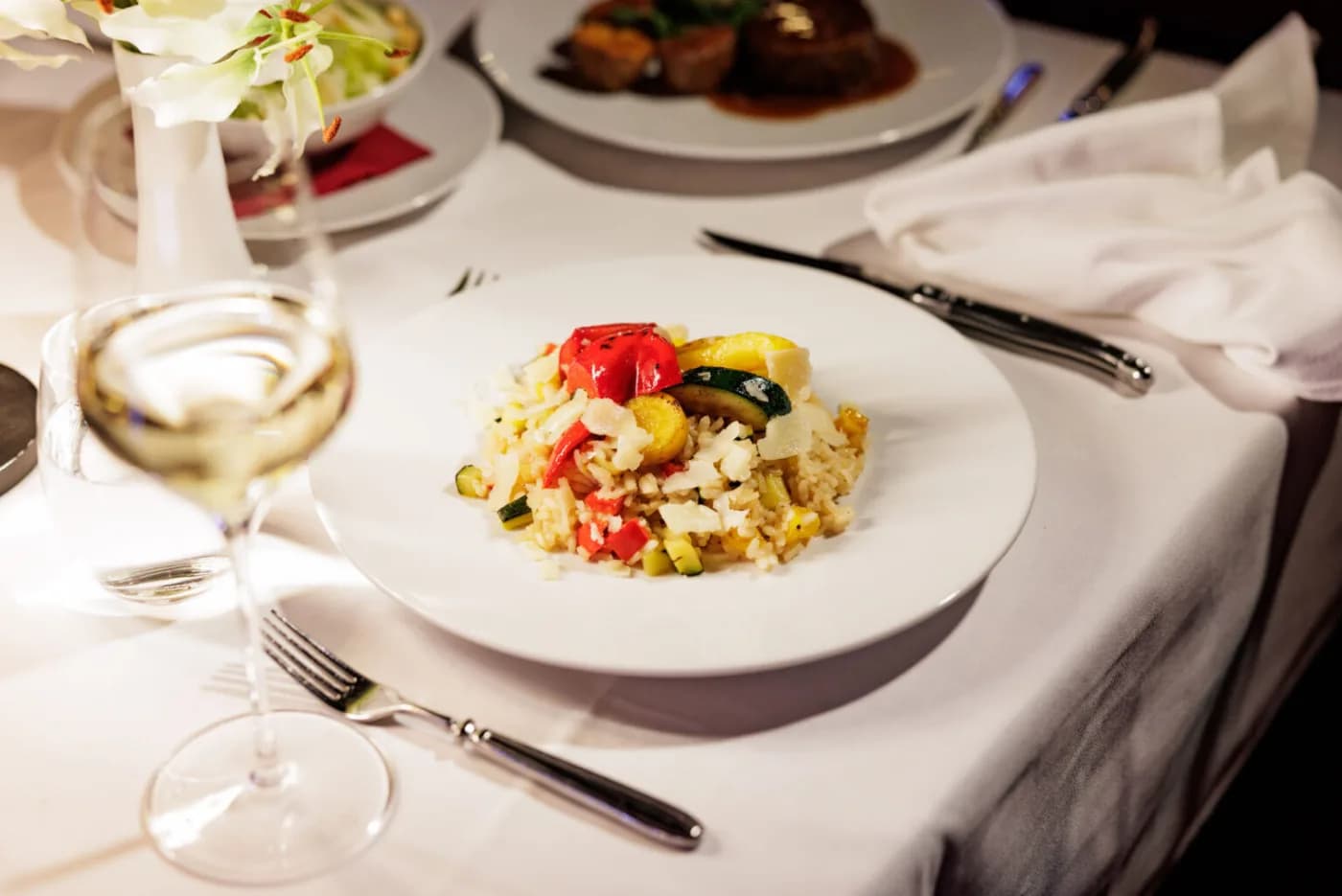 Vegetarisches Menü – Cremiges Risotto mit frischem Gemüse
